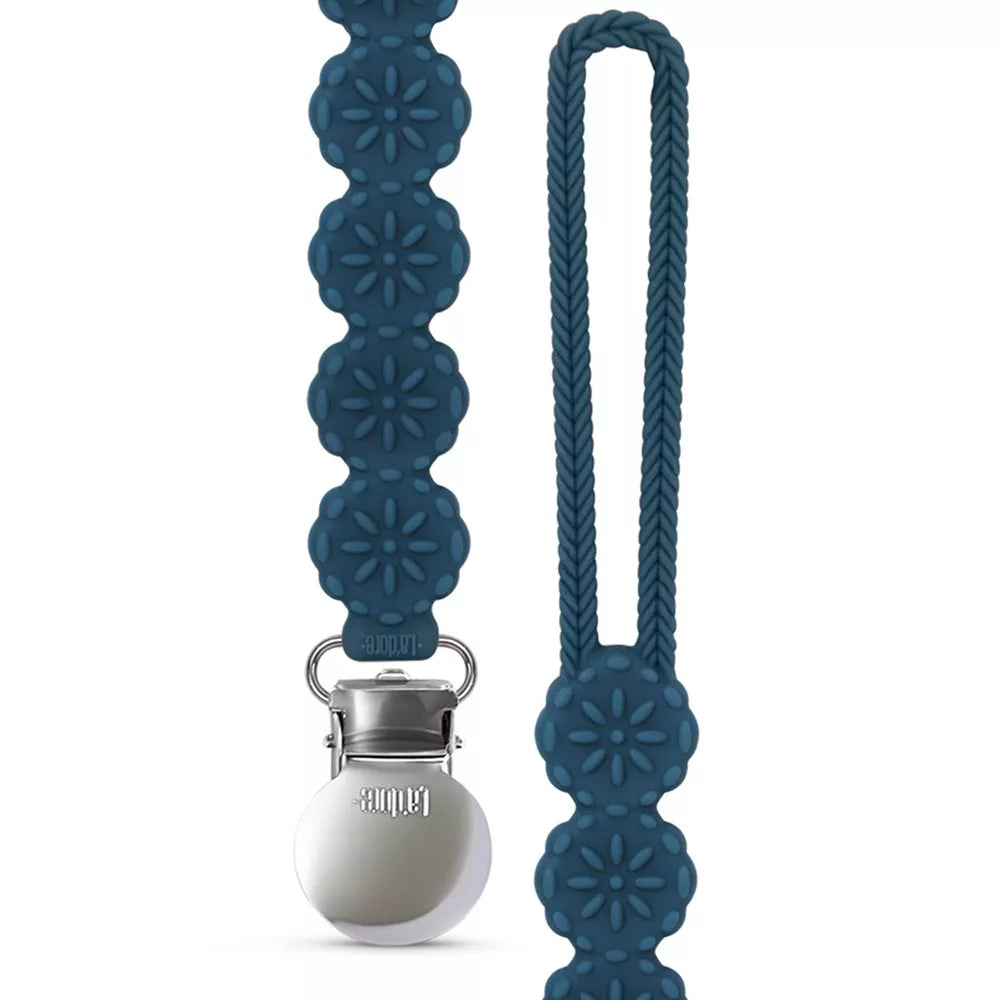 Adora Meadow Pacifier Clip - Denim