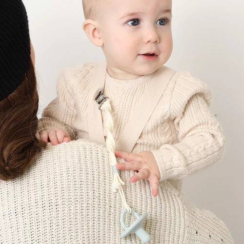 Adora Spiral Pacifier Clip - Graphite