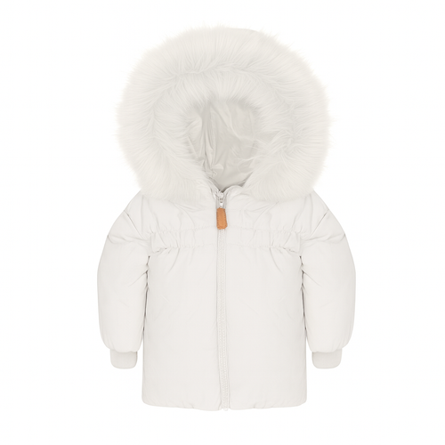 Mantel Gathered High Waist Jacket - White