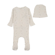 Load image into Gallery viewer, Bee &amp; Dee Geese Wide Ribbed Footie And Beanie - Chalk White Girls