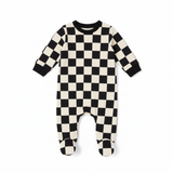 Numu Checked Footie - Black/White