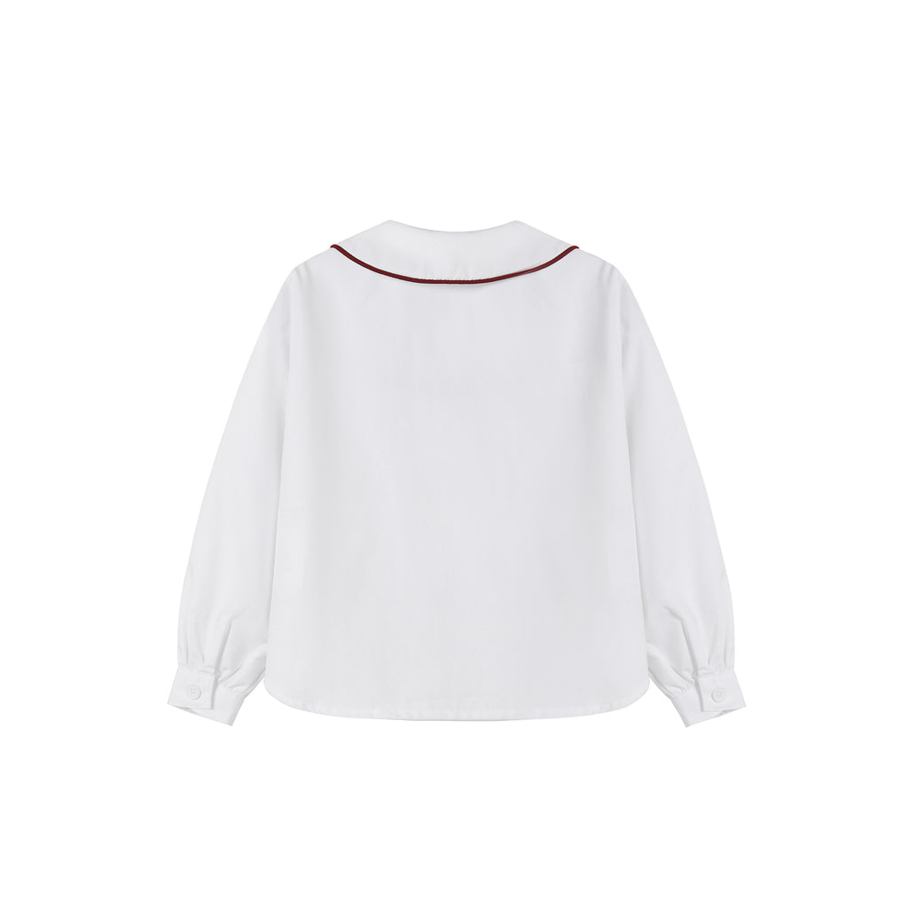 Nou Nelle Piped Girls Blouse