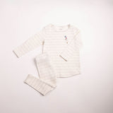 Bee & Dee Boys Goose On Script Loungewear - Linen