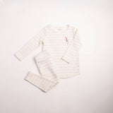 Bee & Dee Girls Goose On Script Loungewear - Linen