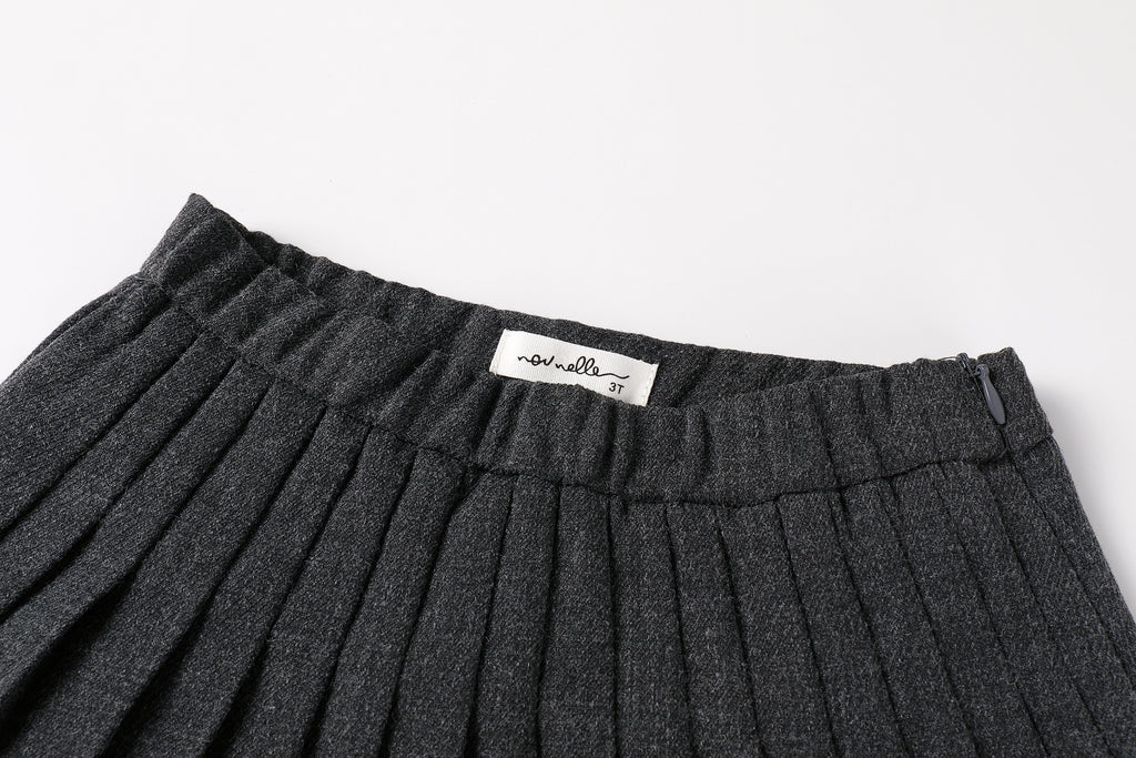 Nou Nelle Grey Pleated Skirt