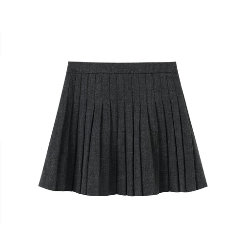 Nou Nelle Grey Pleated Skirt