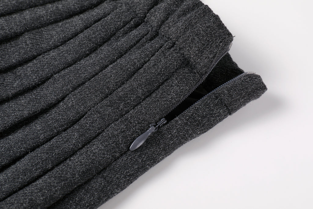 Nou Nelle Grey Pleated Skirt