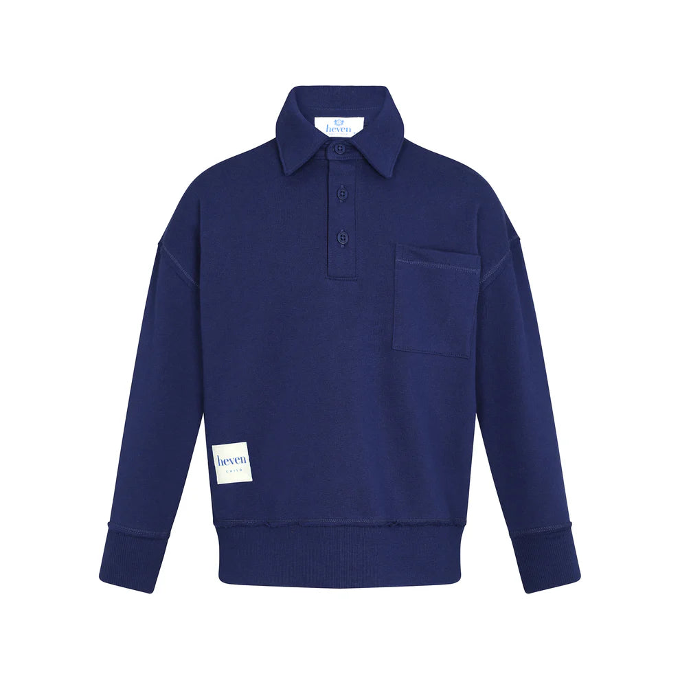 Heven Boys Polo Sweatshirt H41 - Blue