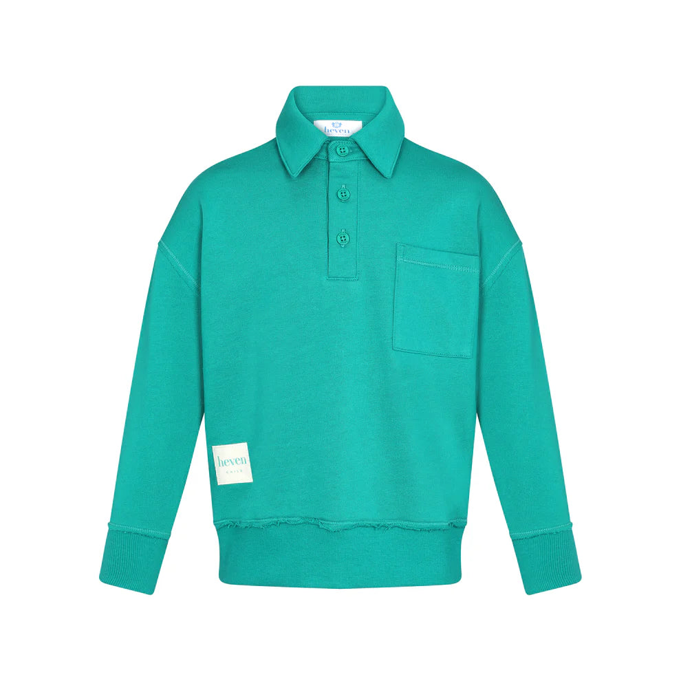 Heven Boys Polo Sweatshirt H41 - Green