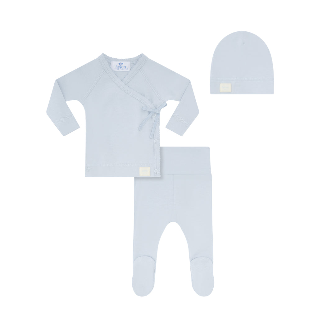 Heven Wrap Two Piece Set And Hat - Light Blue (H68)