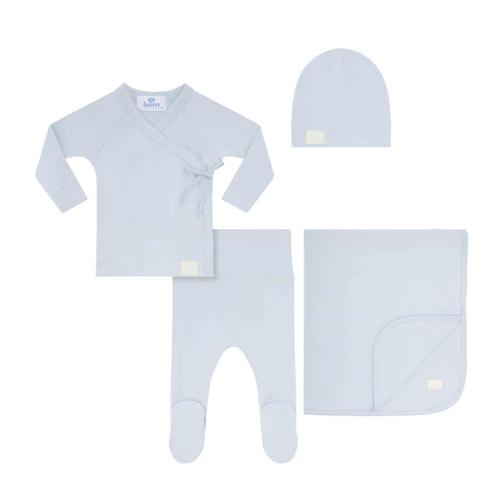 Heven Wrap Layette Set - Light Blue (H68 + H71)