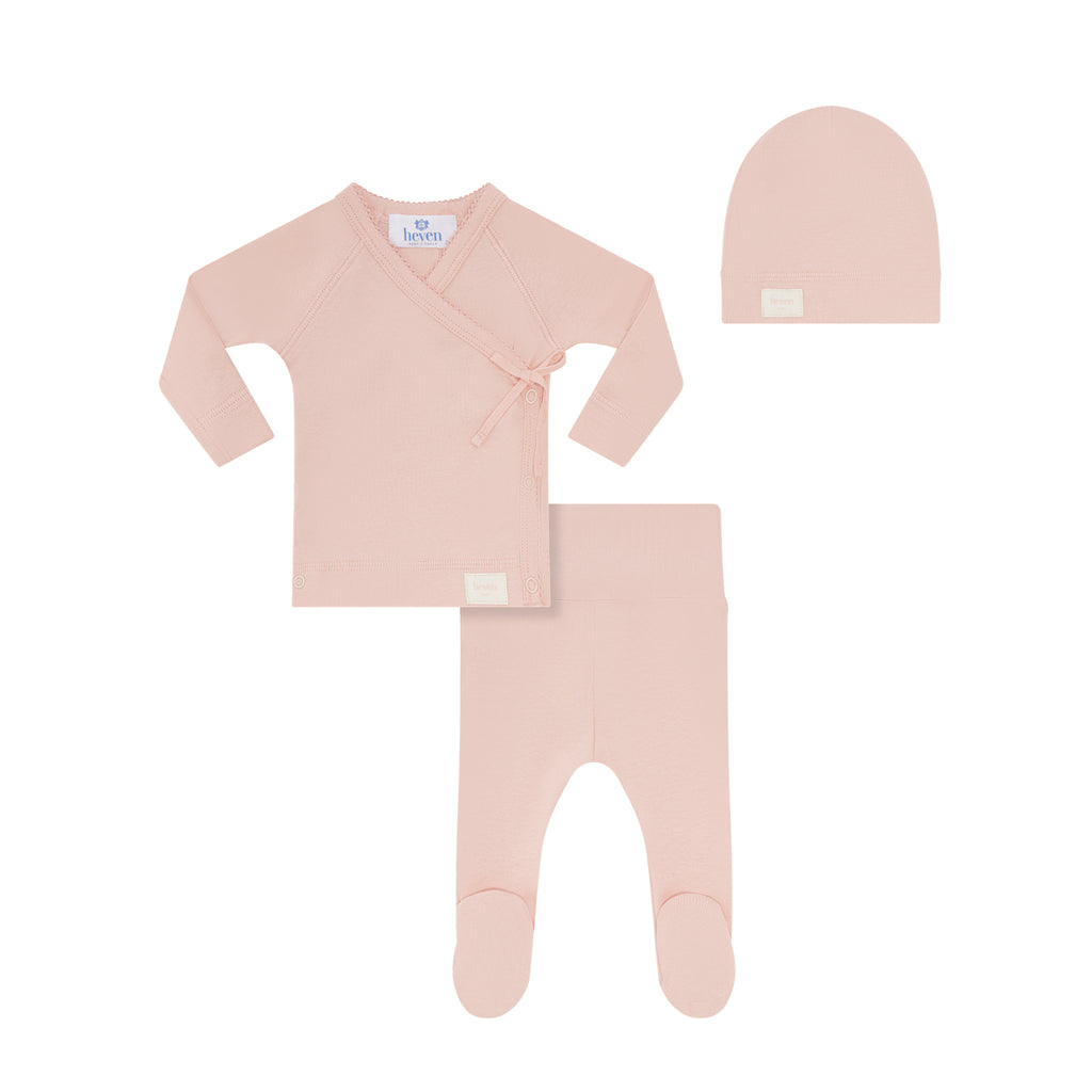 Heven Wrap Two Piece Set And Hat - Pink (H68)