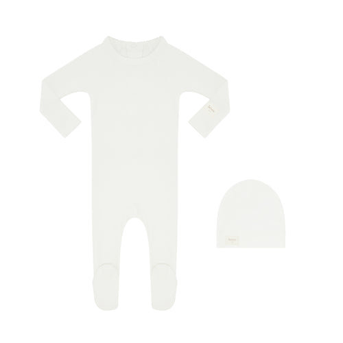 Heven Footie And Hat - Ivory (H70)