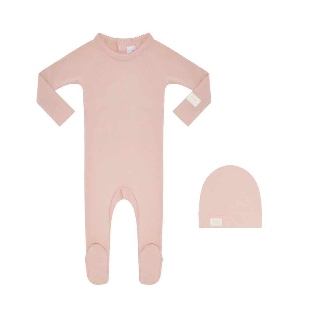 Heven Footie And Hat - Pink (H70)