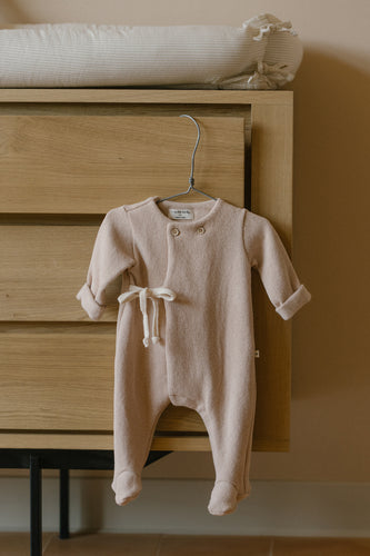 1+ In The Family Havre Footie and Hat - Nude