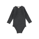 Lil Legs Ribbed Crewneck Onesie - Heather Grey