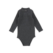 Load image into Gallery viewer, Lil Legs Ribbed Mock Neck Onesie - Heather Grey