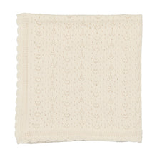 Load image into Gallery viewer, Lil Leg Heart Open Knit Blanket - Cream