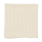 Lil Leg Heart Open Knit Blanket - Cream