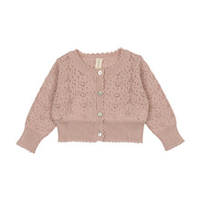 Load image into Gallery viewer, Lil Leg Heart Open Knit Cardigan - Pink