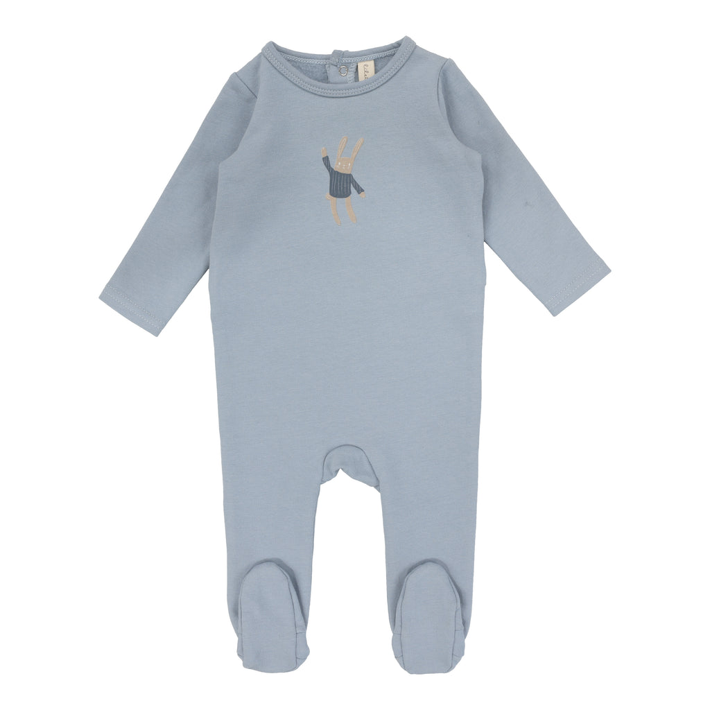 Lilette Handdrawn Footie - Blue