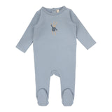 Lilette Handdrawn Footie - Blue