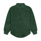 Retro Kid Hazel Cords Boys Pocket Shirt - Green