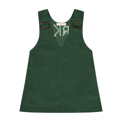 Retro Kid Hazel Cords Sleeveless Dress - Green