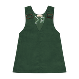 Retro Kid Hazel Cords Sleeveless Dress - Green