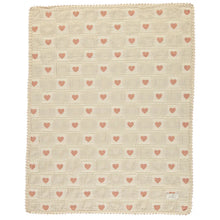 Load image into Gallery viewer, Bebe Organic Heart Blanket - Mauve Patchwork