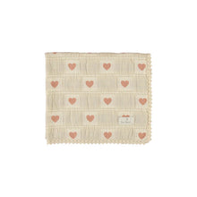 Load image into Gallery viewer, Bebe Organic Heart Blanket - Mauve Patchwork