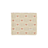 Bebe Organic Heart Blanket - Mauve Patchwork