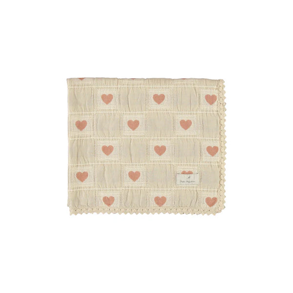 Bebe Organic Heart Blanket - Mauve Patchwork – Moonlight