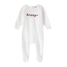 Load image into Gallery viewer, Oubon Embroidered Footie - White