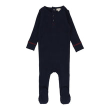 Load image into Gallery viewer, Lil Legs Henley Footie - Navy