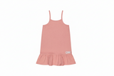 Retro Kid Hollis Strap Ruffle Dress - Pink Denim