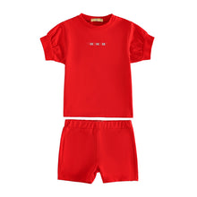 Load image into Gallery viewer, Retro Kid Hollis RK Logo Baby Tee And Shorts Set - Red