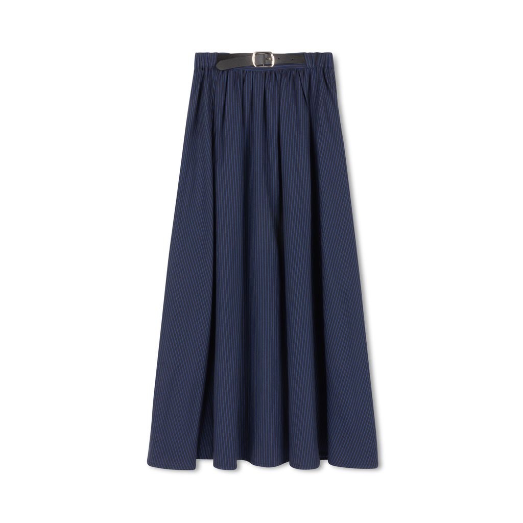 Velvette Label Blue Black Belt Skirt