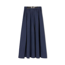 Load image into Gallery viewer, Velvette Label Blue Black Belt Skirt