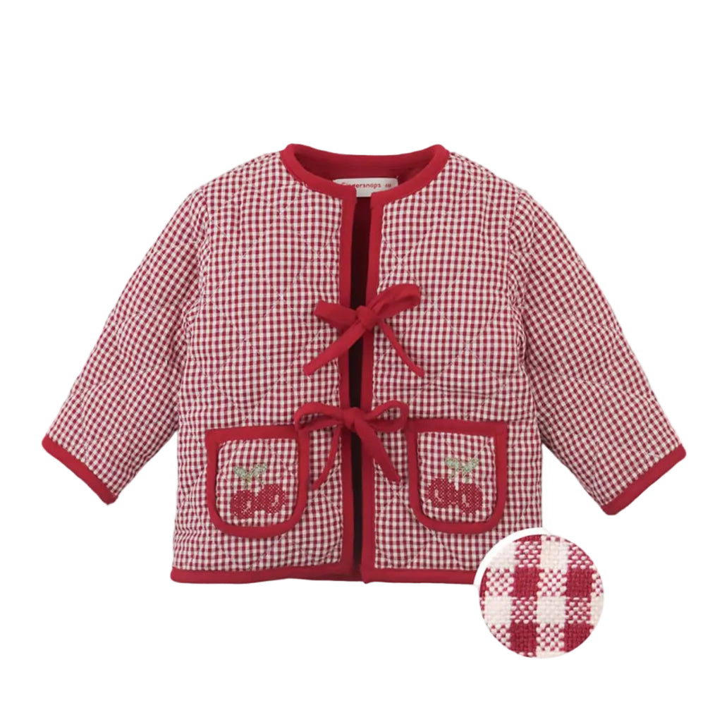Gingersnaps Baby Lavinia Boxy Quilted Coat With Accents IGCO0005 - Red