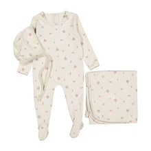 Load image into Gallery viewer, Ladida Rose Grid Print Layette Set