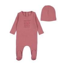 Load image into Gallery viewer, Bee &amp; Dee I Love You Footie And Bonnet - Rasperry