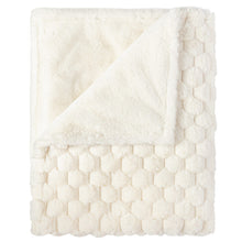 Load image into Gallery viewer, Bebe Beaute Fuzzy Blanket - Honeycomb Ivory