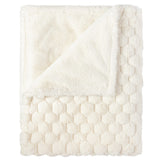 Bebe Beaute Fuzzy Blanket - Honeycomb Ivory