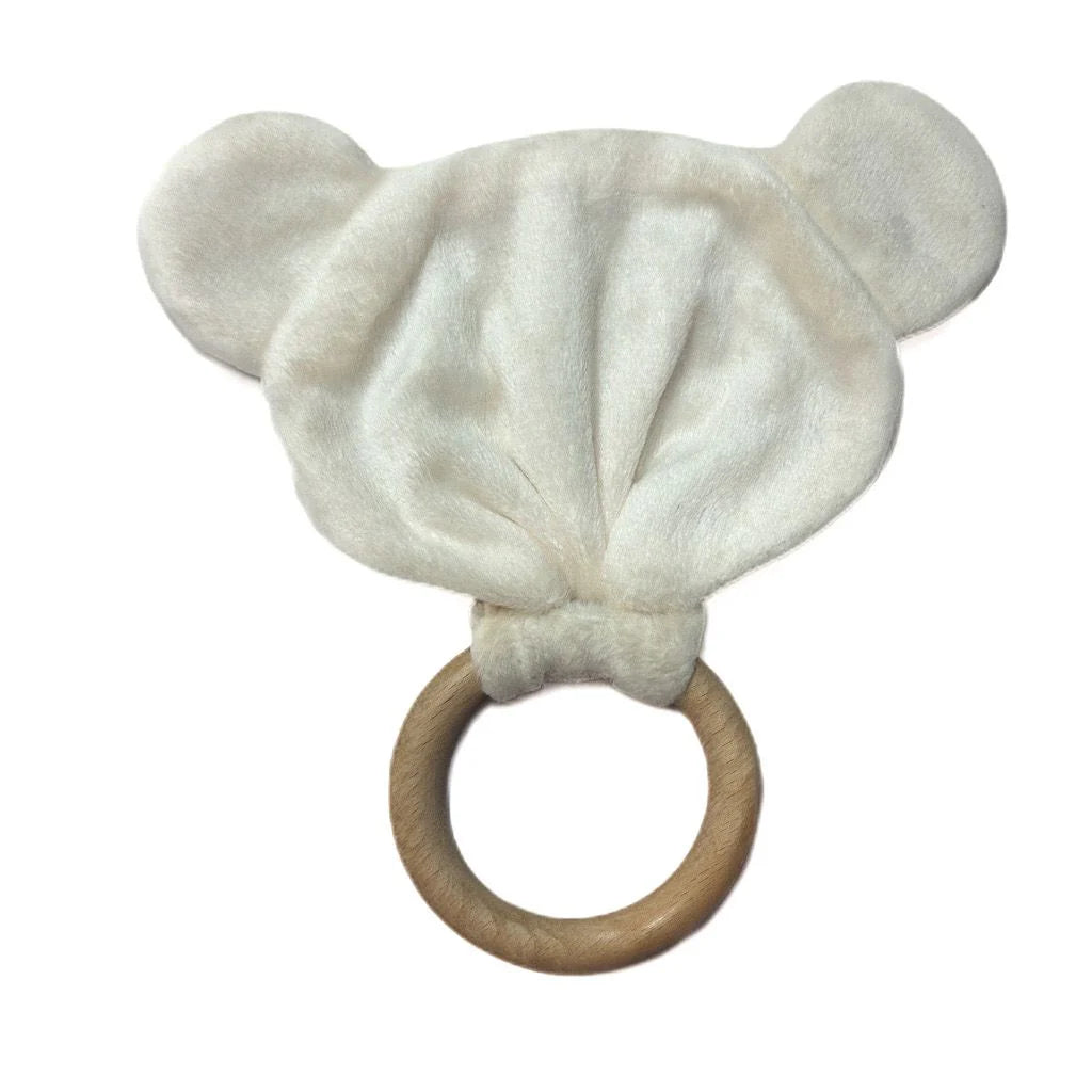 Swaddle Bee Teddybee Teether Ring - Ivory