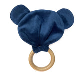 Swaddle Bee Teddybee Teether Ring - Navy