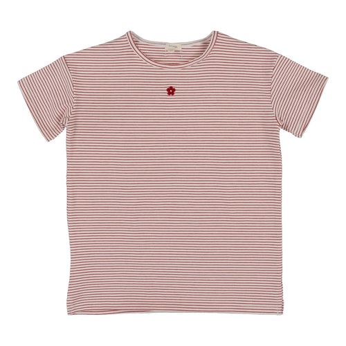 Lil Legs Short Sleeve Stripe Tee - Red