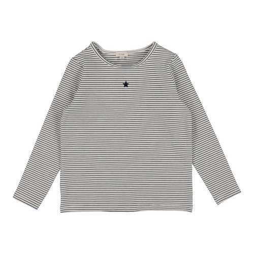 Lil Legs Long Sleeve Stripe Tee - Navy