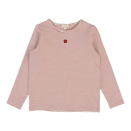 Lil Legs Long Sleeve Stripe Tee - Red