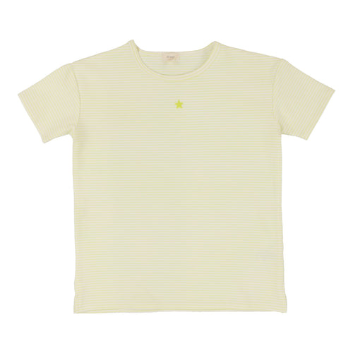 Lil Legs Short Sleeve Stripe Tee - Neon Yellow